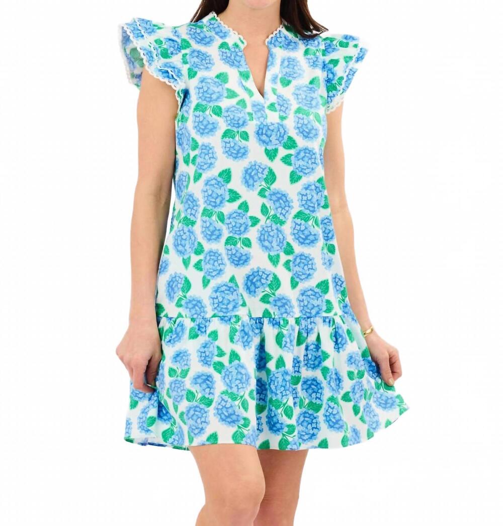 NEW MARY SQUARE sierra dress in summer fair blue